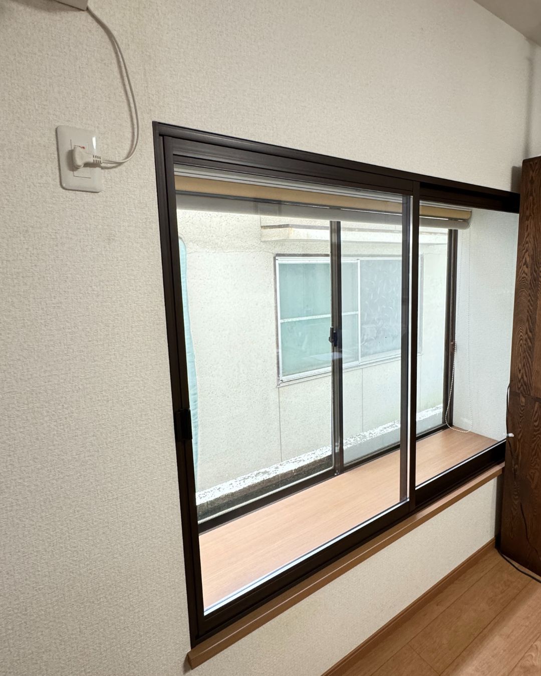 出窓に内窓の設置をしました！